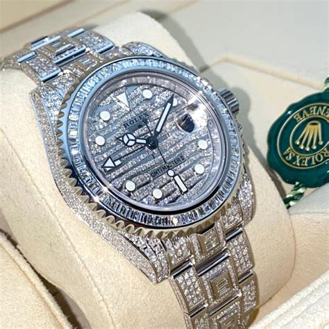 rolex gmt master iced out|rolex gmt master 2 size.